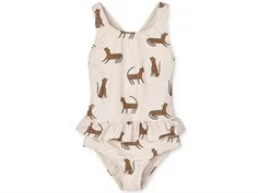 Liewood leopard/sandy badedragt Amara UPF 40+